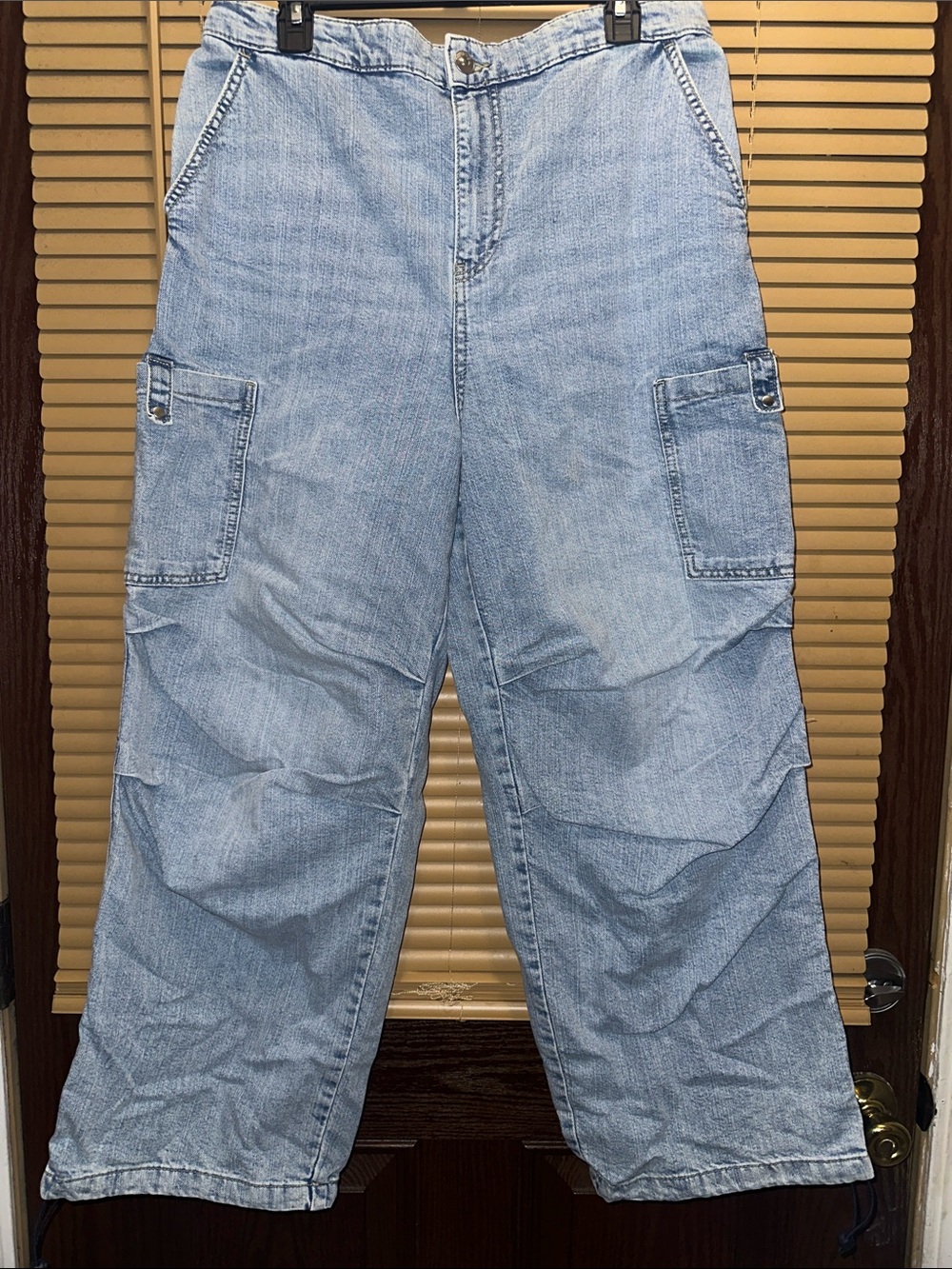 H&M Light Blue Wide Leg Cargo Jeans